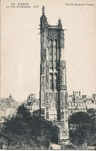 PC40927 Paris. Der Turm St. Jacques. Frische Potonniee. 1933. B. Hopkins