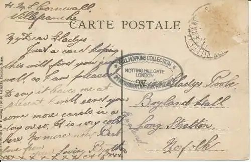 PC38073 Ville France. Weste. B. Hopkins