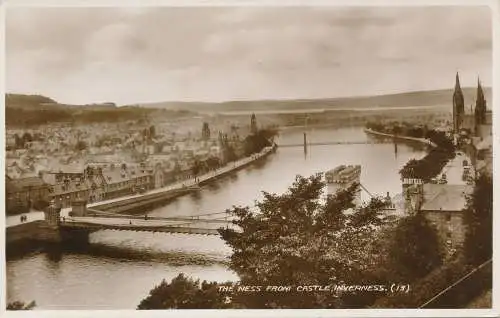 PC41823 Die Ness von Castle. Inverness. RP. B. Hopkins