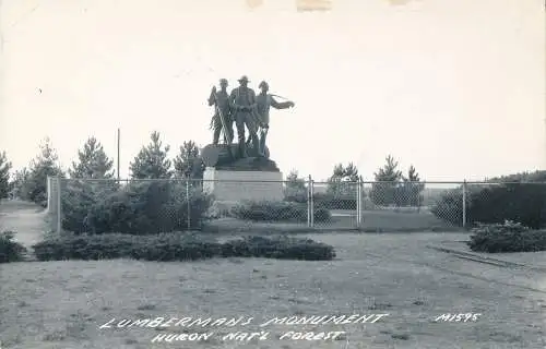 PC40282 Lumbermans Monument Huron Natl Forest. L. L. Cook