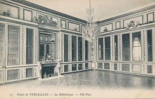 PC42671 Schloss Versailles. Die Bibliothek. ND. Nr. 73. B. Hopkins