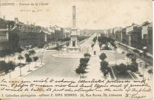 PC40684 Lissabon. Avenue de la Liberte. 1905. B. Hopkins