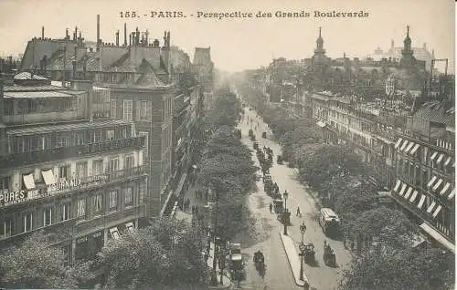 PC40858 Paris. Aussicht auf die Grands Boulevards. Nr. 155. B. Hopkins