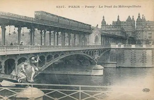 PC42647 Paris. Passy. Die Metropolitanbrücke. Nr. 4337. B. Hopkins