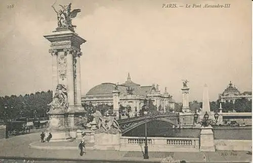 PC40258 Paris. Die Alexander-III-Brücke. ND. Nr. 218. B. Hopkins