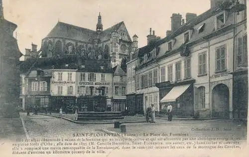 PC43716 Saint Florentin. La Place des Fontaines. J.D