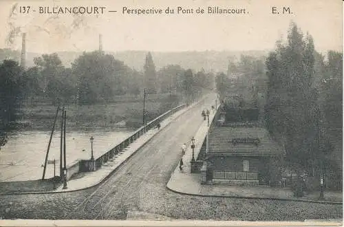 PC40938 Billancourt. Aussicht auf die Pont de Billancourt. E. Malouit. Nr. 137. 193