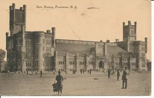 PC39410 State Armory. Providence. R.I. F.M. Kirby. 1909