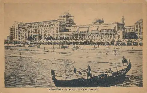 PC41329 Venedig. Dogenpalast und Gondel