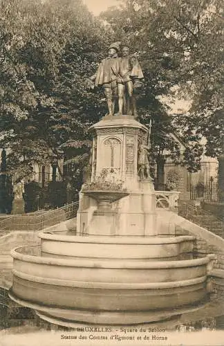 PC40740 Brüssel. Square du Sablon Statue der Grafen von Egmont und Horne