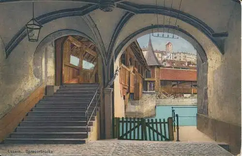 PC37979 Luzern. Spreuerbrucke. E. Goetz. B. Hopkins