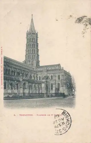 PC42584 Toulouse. Glockenturm von Sernin. Nr. 9. 1902. B. Hopkins