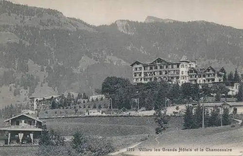 PC42796 Villars les Grands Hotels et le Chamossaire. E. Rossier. Nr. 2772. B. Hop