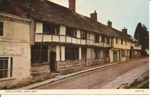 PC41905 Tudor Cottages. Cerne Abbas. KCER 102. Jarrold and Sons