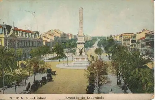 PC40324 Lissabon. Avenida da Liberdade. B. Hopkins