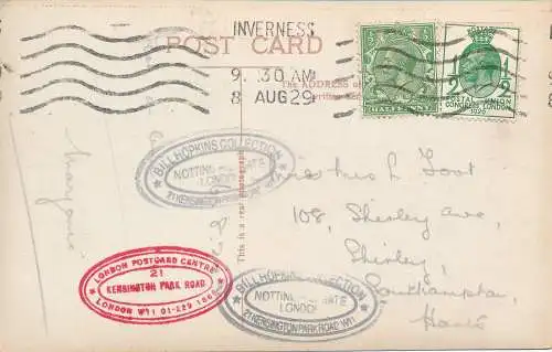 PC41834 Inverness von Friars Shott. RP. 1929. B. Hopkins