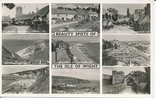 PC44121 Beauty Spots der Isle of Wight. Multi-View. Nächte. RP