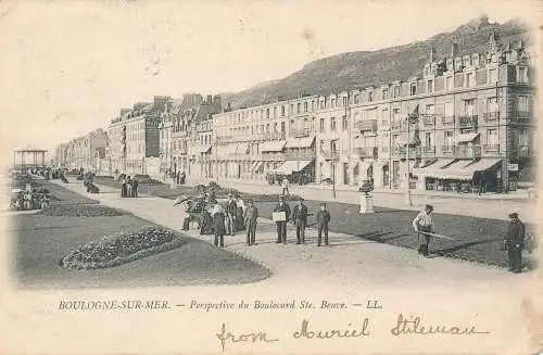 PC41393 Boulogne sur Mer. Aussicht auf den Boulevard Ste. Getränk. LL. 1901. B. Hopk