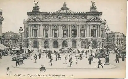 PC40870 Paris. Die Oper und der Metropolitan Station. Levy Fils. Nr. 780. B. Hop