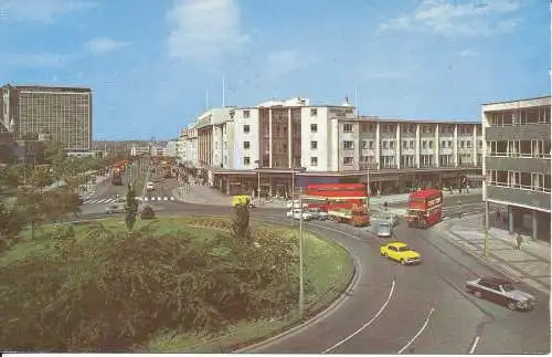 PC44112 Royal Parade und Old Town Street. Plymouth. Nr. PT1395. 1968