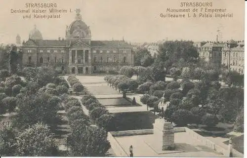 PC38636 Straßburg. Denkmal von Kaiser Wilhelm I. und Kaiserpalast. Emi