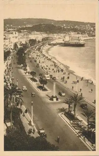 PC42073 Künstlerische Côte d'Azur. Schön. Gesamtansicht der Promenade des Anglais.