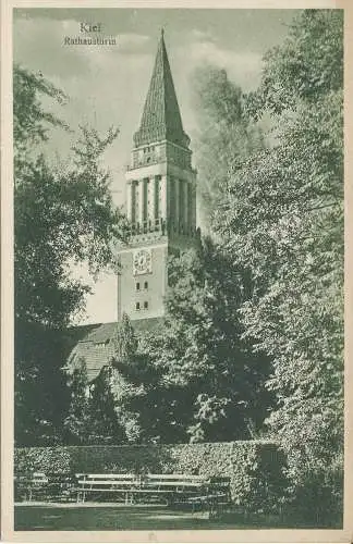 PC39172 Kiel. Rathausturm. Walter Richter