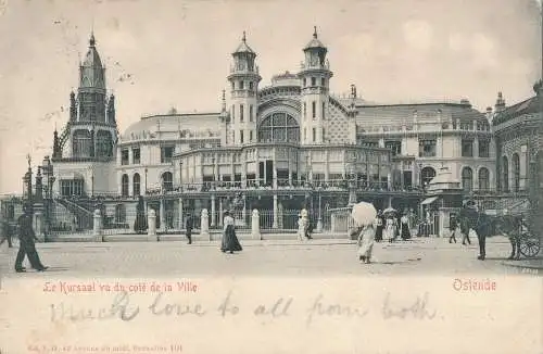 PC40786 Der Kursaal von der Stadtküste aus gesehen. Ostende. 1905