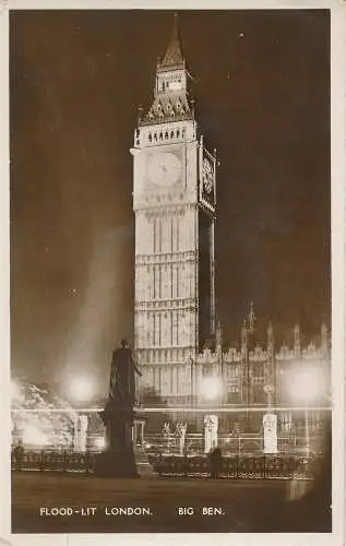 PC42356 Flutlicht. London. Big Ben. RP. 1931