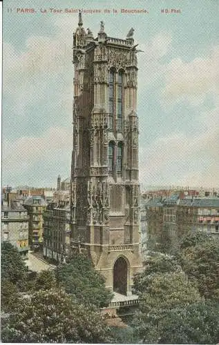 PC39481 Paris. Der Turm Saint Jacques de la Metzgerie. ND Nr. 11