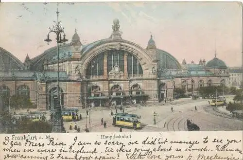 PC41030 Frankfurt a. M. Hauptbahnhof. Lautz und Balzar. 1905. B. Hopkins