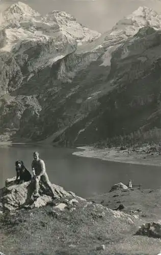 PC43136 Oeschinensee mit Blumlisalp 1600m. David wandfluh. Nr. 8. B. Hopkins