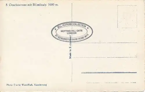 PC43136 Oeschinensee mit Blumlisalp 1600m. David wandfluh. Nr. 8. B. Hopkins