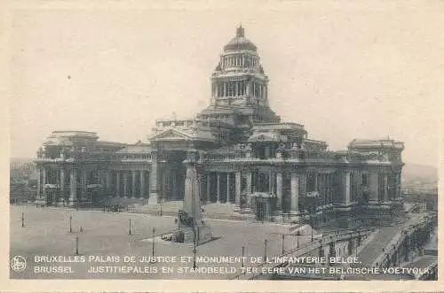 PC42501 Brüssel. Justizpalast und Denkmal der belgischen Infanterie. A. Durr.