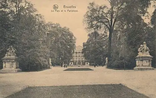 PC42491 Brüssel. Park und Parlament. Ern. Thill. Nels. B. Hopkins