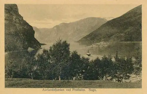 PC43758 Aurlandsfjorden ved Fretheim. Traum. Paul E. Ritter