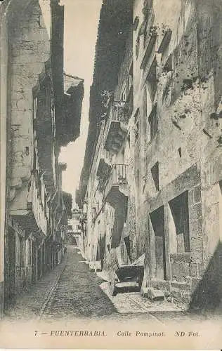 PC40742 Fuenterrabia. Calle Pampinot. 1913. B. Hopkins