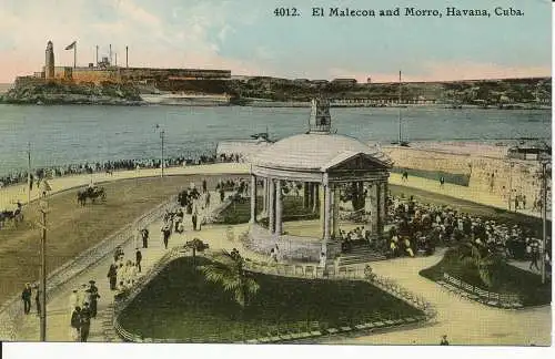 PC38618 El Malecon and Morro. Havanna. Kuba. Harris Bros. Nr. 4012. B. Hopkins