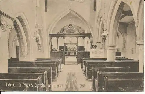 PC44085 Innenraum St. Marys Kirche. Longworth. Frank Smith. 1925