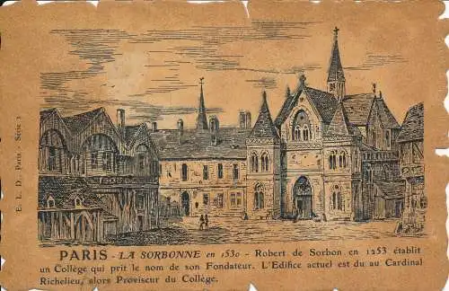 PC43745 Paris. Die Sorbonne. 1907. B. Hopkins