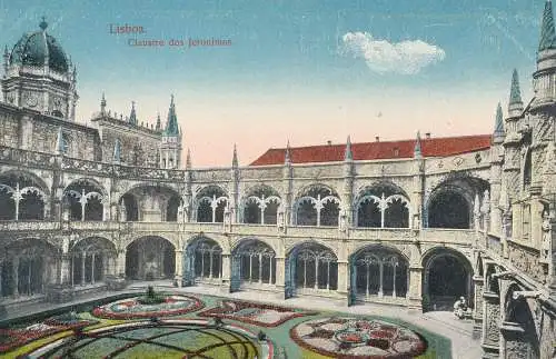 PC41094 Lissabon. Kreuzgang zwei Jeronimos. Roque. B. Hopkins