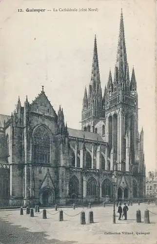 PC42670 Quimper. Die Kathedrale. Nordküste. Villard. Nr. 12. B. Hopkins