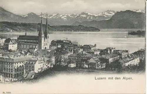 PC38559 Luzern mit den Alpen. Nr. 7323. B. Hopkins