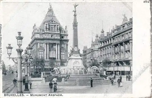 PC43196 Brüssel. Denkmal Anspach. G. Blumlein. B. Hopkins