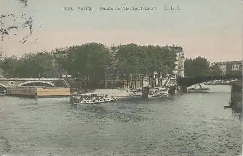 PC38574 Paris. Pointe de lle Saint Louis. C. L. C. Nr. 453. B. Hopkins