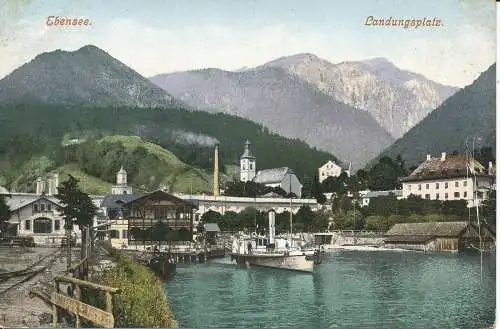 PC38638 Ebensee. Landungsplatz. F.E. Brandt. B. Hopkins