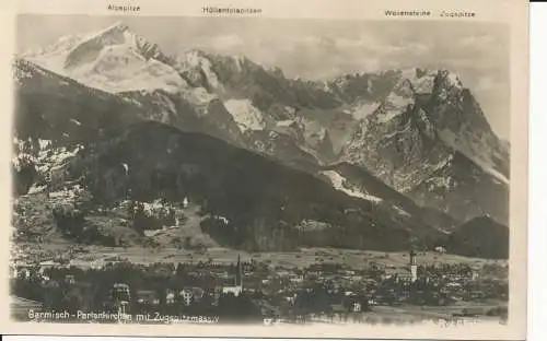 PC39383 Garmisch. Partenkirchen mit Zugspitzmassiv