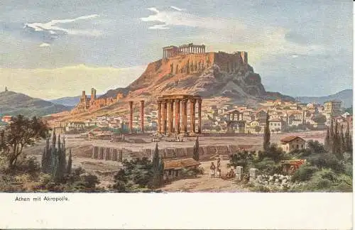 PC39185 Athen mit Akropolis. Serie 750. Nr. 34