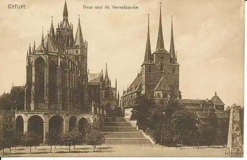 PC40574 Erfurt. Dom und St. Severikirche. Keysersche. B. Hopkins