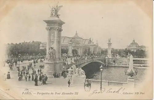 PC40852 Paris. Aussicht auf die Alexander-III-Brücke. Neurdein Brüder. Nr. 218. 1903.